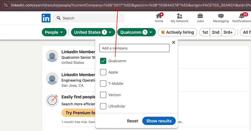 How to find LinkedIn company IDs in URL